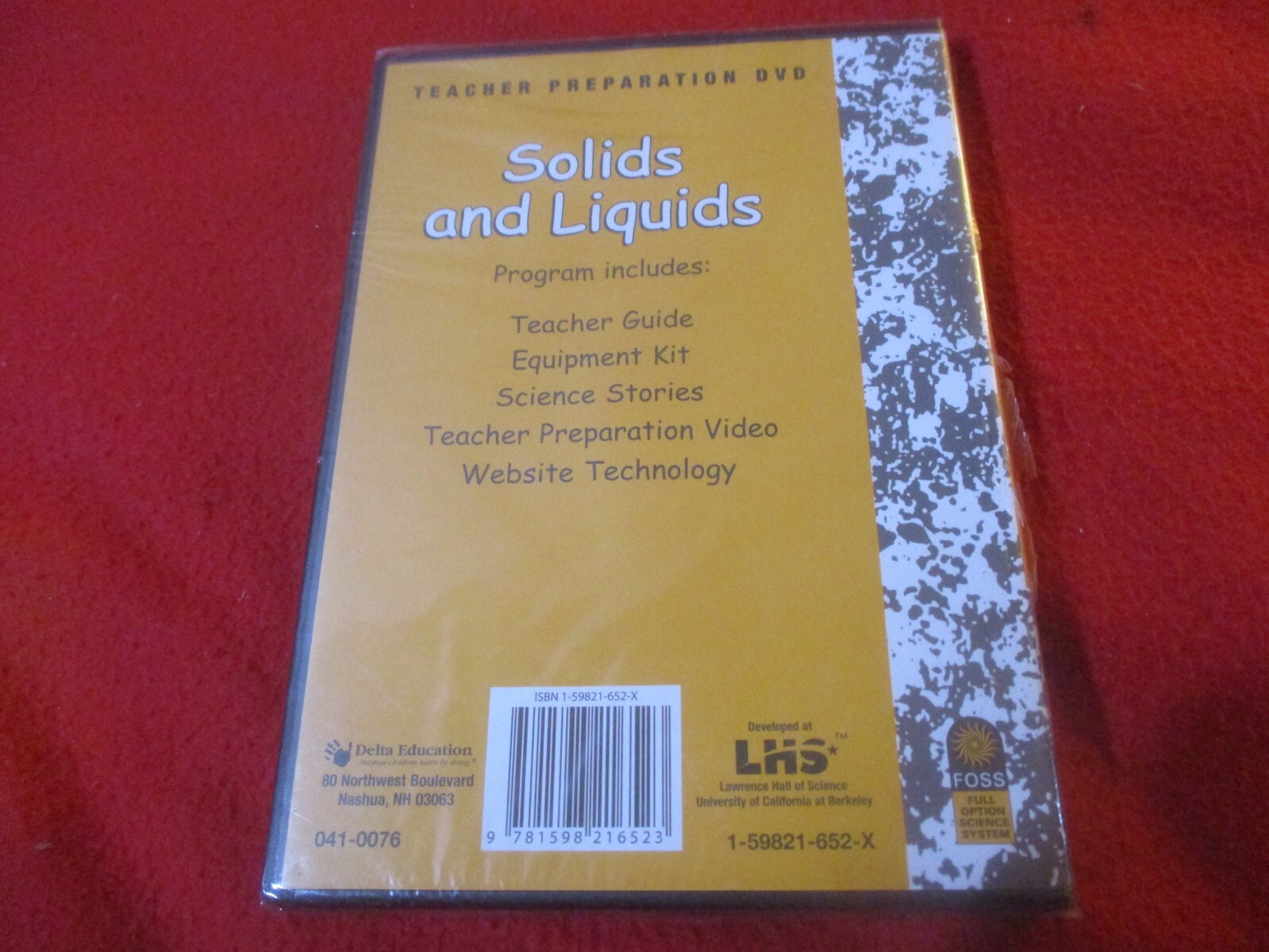Foss Full Option Science System Solids And Liquids Teacher Prep DVD New Sealed