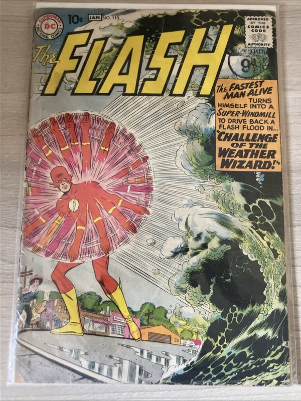 Flash 110 1959 1st Appearance Wally West and Weather Wizard DC Comics 2.0 Grade