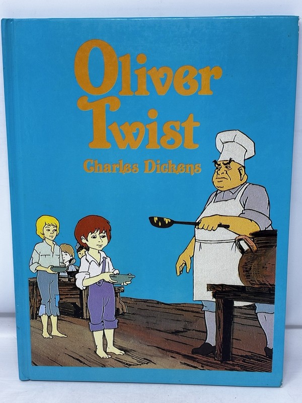 Oliver Twist Charles Dickens HC 1985 VTG 56 pgs Illustrated 11 1/2 in x 8 1/2 in