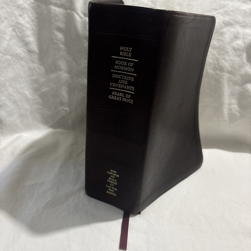 LDS Scriptures Quadruple Combination Burgundy Latter-day Saint Simulated Leather